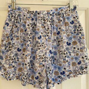 AYLA from Francesca's floral shorts, elastic back, pockets, lined, sz M